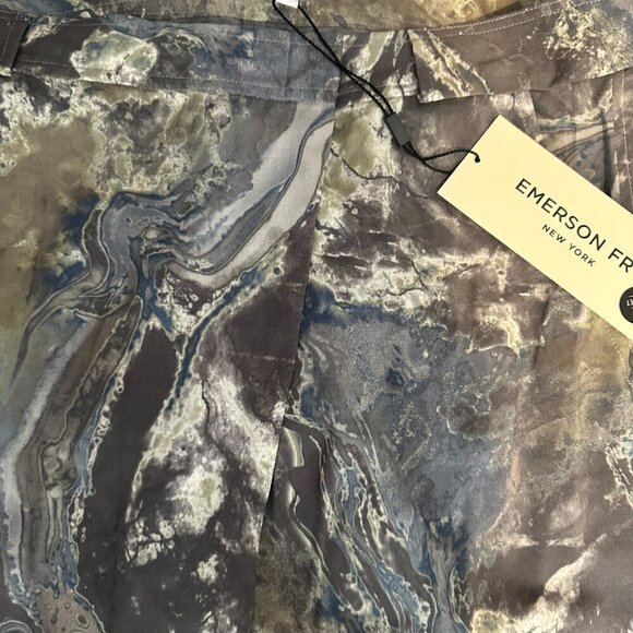 Emerson Fry Fold Pants 100% Viscose Marble Print Women's Size 28 x 30" - Picture 4 of 14